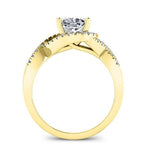 Dianella Cushion Moissanite Engagement Ring yellowgold