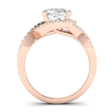 Dianella Diamond Matching Band Only (does Not Include Engagement Ring)  For Ring With Cushion Center rosegold