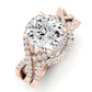 Dianella Diamond Matching Band Only (does Not Include Engagement Ring)  For Ring With Cushion Center rosegold