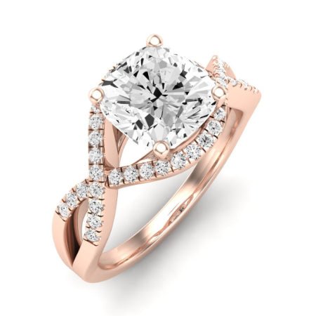 Dianella Diamond Matching Band Only (does Not Include Engagement Ring)  For Ring With Cushion Center rosegold