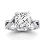 Dianella Diamond Matching Band Only (does Not Include Engagement Ring)  For Ring With Princess Center whitegold