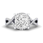 Dianella Diamond Matching Band Only (does Not Include Engagement Ring)  For Ring With Princess Center whitegold