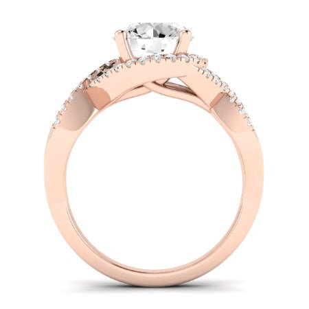 Dianella Diamond Matching Band Only (does Not Include Engagement Ring)  For Ring With Round Center rosegold