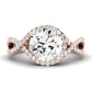 Dianella Diamond Matching Band Only (does Not Include Engagement Ring)  For Ring With Round Center rosegold