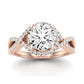 Dianella Diamond Matching Band Only (does Not Include Engagement Ring)  For Ring With Round Center rosegold