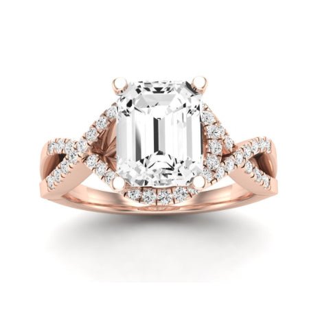 Dianella Emerald Diamond Bridal Set (Lab Grown Igi Cert) rosegold