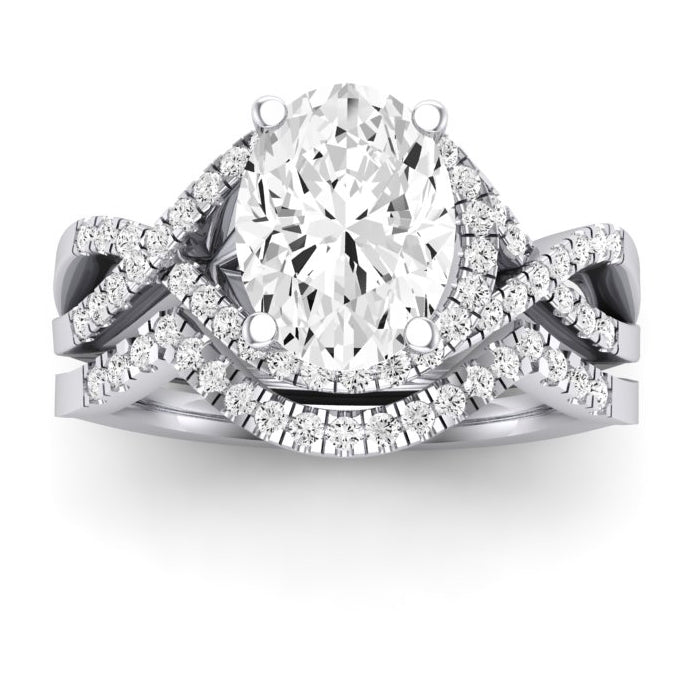 Dianella Oval Diamond Bridal Set (Lab Grown Igi Cert) whitegold