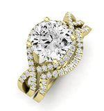 Dianella Diamond Matching Band Only (does Not Include Engagement Ring)  For Ring With Cushion Center yellowgold