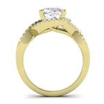 Dianella Diamond Matching Band Only (does Not Include Engagement Ring)  For Ring With Cushion Center yellowgold