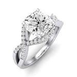 Dianella Diamond Matching Band Only (does Not Include Engagement Ring)  For Ring With Cushion Center whitegold