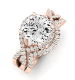 Dianella Diamond Matching Band Only (does Not Include Engagement Ring)  For Ring With Cushion Center rosegold