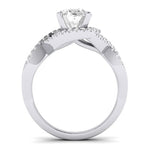 Dianella Diamond Matching Band Only (does Not Include Engagement Ring)  For Ring With Oval Center whitegold