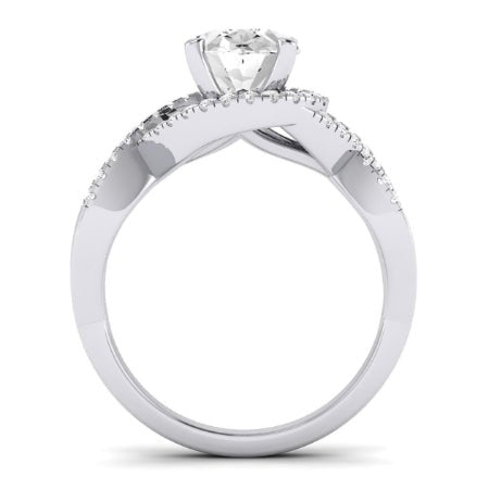 Dianella Diamond Matching Band Only (does Not Include Engagement Ring)  For Ring With Oval Center whitegold