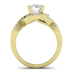 Dianella Diamond Matching Band Only (does Not Include Engagement Ring)  For Ring With Oval Center yellowgold
