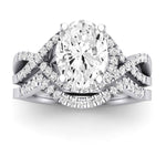 Dianella Diamond Matching Band Only (does Not Include Engagement Ring)  For Ring With Oval Center whitegold