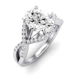 Dianella Diamond Matching Band Only (does Not Include Engagement Ring)  For Ring With Oval Center whitegold