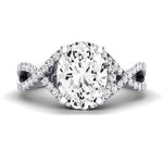 Dianella Diamond Matching Band Only (does Not Include Engagement Ring)  For Ring With Oval Center whitegold