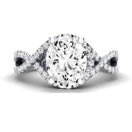 Dianella Diamond Matching Band Only (does Not Include Engagement Ring)  For Ring With Oval Center whitegold