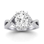 Dianella Diamond Matching Band Only (does Not Include Engagement Ring)  For Ring With Oval Center whitegold