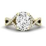Dianella Diamond Matching Band Only (does Not Include Engagement Ring)  For Ring With Oval Center yellowgold