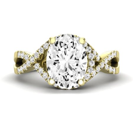 Dianella Diamond Matching Band Only (does Not Include Engagement Ring)  For Ring With Oval Center yellowgold