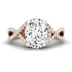 Dianella Diamond Matching Band Only (does Not Include Engagement Ring)  For Ring With Oval Center rosegold