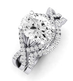 Dianella Diamond Matching Band Only (does Not Include Engagement Ring)  For Ring With Oval Center whitegold