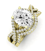 Dianella Diamond Matching Band Only (does Not Include Engagement Ring)  For Ring With Oval Center yellowgold
