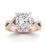 Dianella Diamond Matching Band Only (does Not Include Engagement Ring)  For Ring With Princess Center rosegold