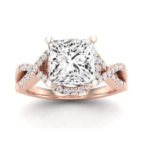 Dianella Diamond Matching Band Only (does Not Include Engagement Ring)  For Ring With Princess Center rosegold