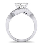 Dianella Diamond Matching Band Only (does Not Include Engagement Ring)  For Ring With Princess Center whitegold