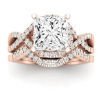Dianella Diamond Matching Band Only (does Not Include Engagement Ring)  For Ring With Princess Center rosegold