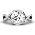 Dianella Diamond Matching Band Only (does Not Include Engagement Ring)  For Ring With Round Center whitegold