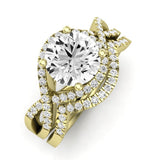 Dianella Diamond Matching Band Only (does Not Include Engagement Ring)  For Ring With Round Center yellowgold