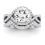 Dianella Diamond Matching Band Only (does Not Include Engagement Ring)  For Ring With Round Center whitegold