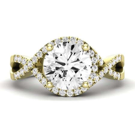 Dianella Matching Band Only (does Not Include Engagement Ring)  For Ring With Round Center yellowgold