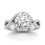 Dianella Matching Band Only (does Not Include Engagement Ring)  For Ring With Round Center whitegold