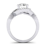 Dianella Matching Band Only (does Not Include Engagement Ring)  For Ring With Round Center whitegold