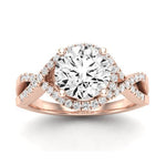 Dianella Matching Band Only (does Not Include Engagement Ring)  For Ring With Round Center rosegold
