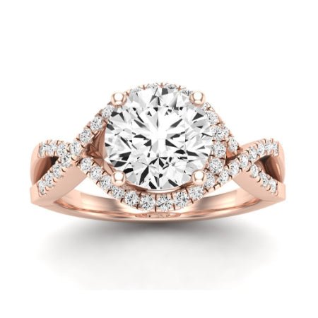 Dianella Matching Band Only (does Not Include Engagement Ring)  For Ring With Round Center rosegold