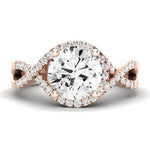 Dianella Matching Band Only (does Not Include Engagement Ring)  For Ring With Round Center rosegold