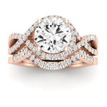 Dianella Matching Band Only (does Not Include Engagement Ring)  For Ring With Round Center rosegold
