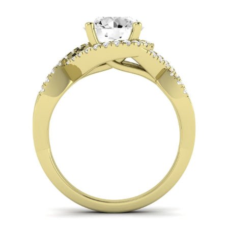 Dianella Matching Band Only (does Not Include Engagement Ring)  For Ring With Round Center yellowgold