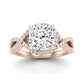 Dianella Moissanite Matching Band Only (does Not Include Engagement Ring)  For Ring With Cushion Center rosegold