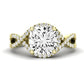 Dianella Moissanite Matching Band Only (does Not Include Engagement Ring)  For Ring With Cushion Center yellowgold