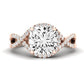 Dianella Moissanite Matching Band Only (does Not Include Engagement Ring)  For Ring With Cushion Center rosegold