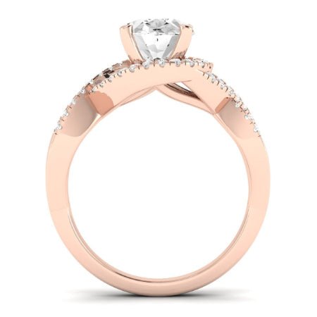 Dianella Moissanite Matching Band Only (does Not Include Engagement Ring)  For Ring With Oval Center rosegold