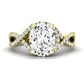 Dianella Moissanite Matching Band Only (does Not Include Engagement Ring)  For Ring With Oval Center yellowgold