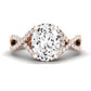 Dianella Moissanite Matching Band Only (does Not Include Engagement Ring)  For Ring With Oval Center rosegold