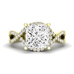 Dianella Moissanite Matching Band Only (does Not Include Engagement Ring)  For Ring With Princess Center yellowgold